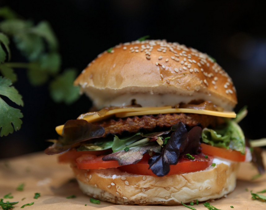 Hamburger vegan, la Huerta de Almeria, Madrid.